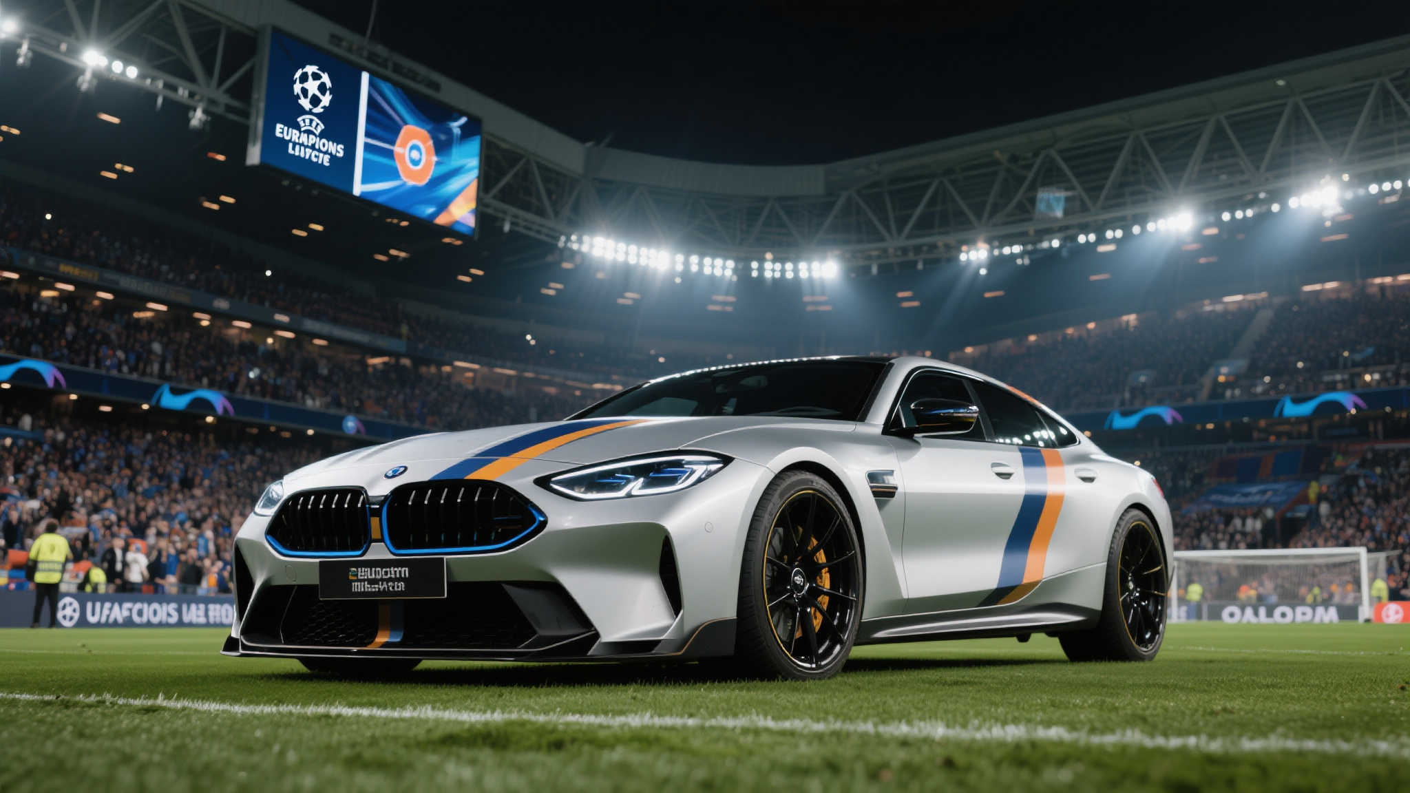 旺达现身欧冠场内,体验“超跑”魅力新视角 旺达现身欧冠场内,体验“超跑”魅力新视角